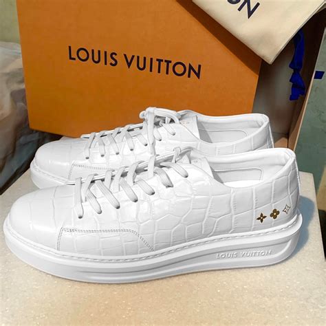 white and gold louis vuitton shoes|all white louis vuitton shoes.